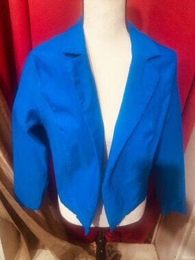 Bright Blue open front blazer